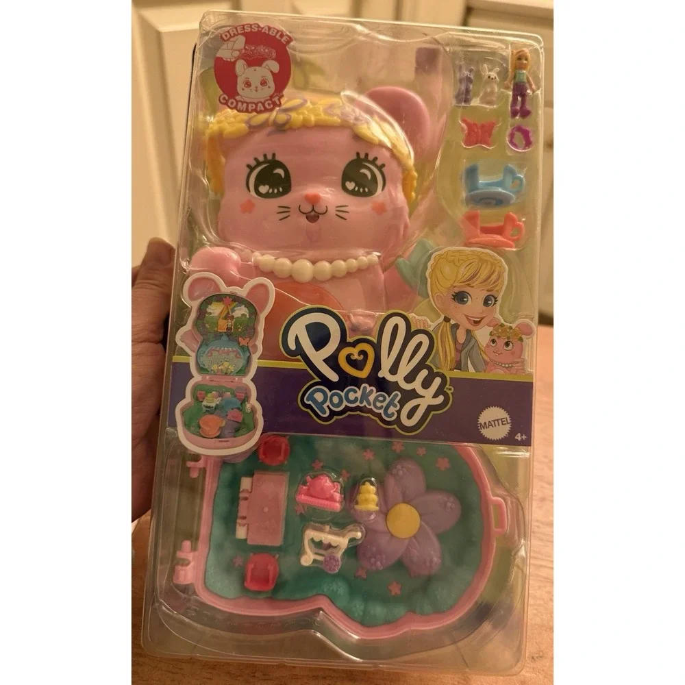 Polly Pocket Tea Party Bunny Compact Travel Toy‎ Playset Toy New With Tag